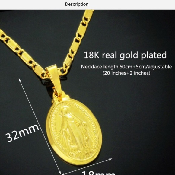 Virgin Mary Necklace with Pendant - Picture 4 of 6